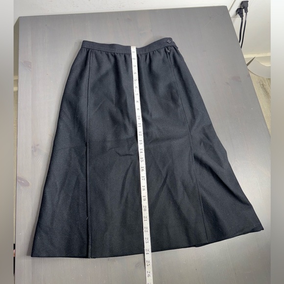 Vintage 1980's Yves Saint Laurent Rive Gauche Black Pencil Skirt - Picture 8 of 8